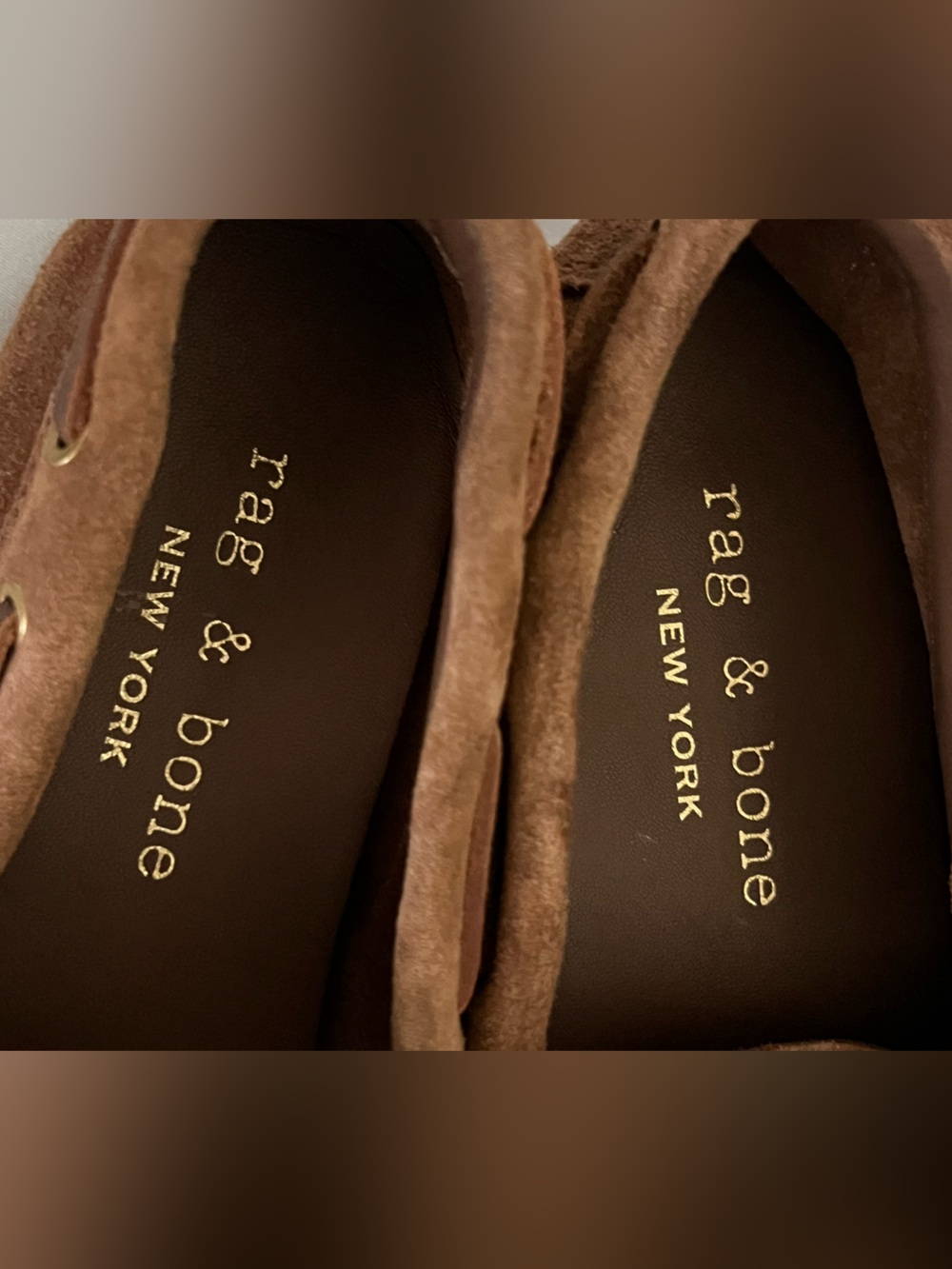 Rag & Bone CARTER BROWN SUEDE BOAT SHOE LOAFER 7.5 $328 - Picture 4 of 10